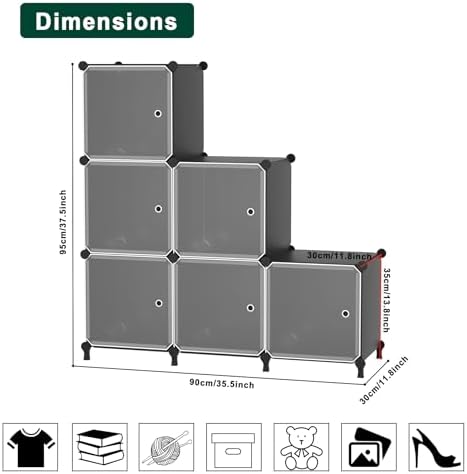 6Cube Storage Organizer Modular Stackable - Image 3