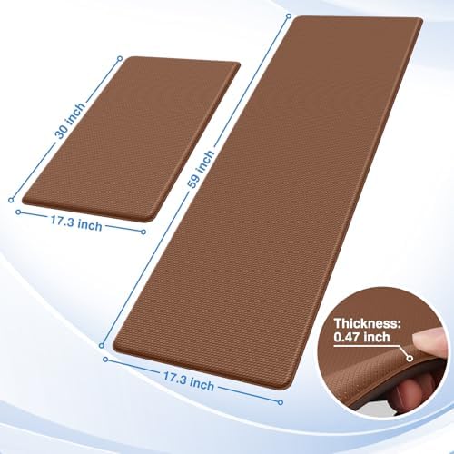 StepRite Kitchen Mats for Floor, Terracotta Brown - Image 2