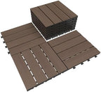Interlocking Deck Tiles Outdoor Waterproof, Composite Patio Flooring by SHPAIDIRECT