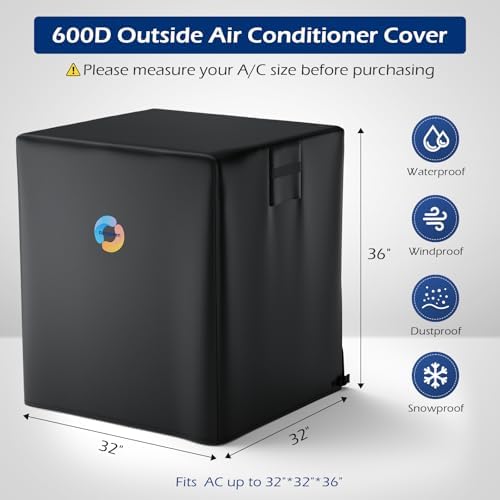 Air Conditioner Cover for Outside -600D Waterproof AC Units Cover Outdoor for - Image 2