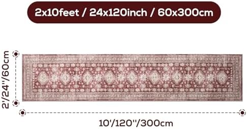 2x10 Runner Rug Washable Non Slip Floor Mat - Image 2