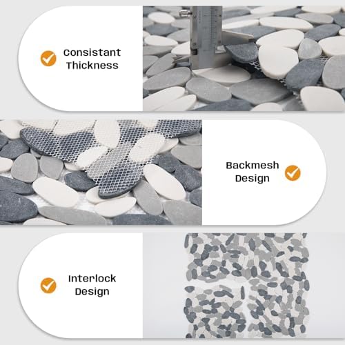 Grey Pebble Tile for Shower Floor - Image 3