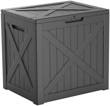 38 Gallon Outdoor Deck Box, Lockable Waterproof Outdoor Storage Boxes by MAIUSCOLI