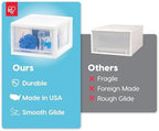 IRIS USA 8-Pack, 6 Qt. Small Stacking Drawer Storage Organizer - Image 6