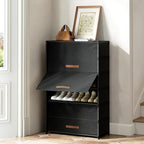 7 Tier Shoe Cabinet with Door, 28-Pair Storage - Image 5