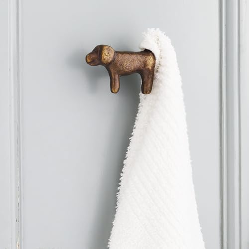 Indian Shelf Puppy Dog Wall Hooks Heavy Duty Iron Leash Key Holder 3 Pack - Image 5
