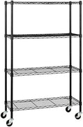 Amazon Basics 4-Shelf Heavy Duty Garage Shelving Storage Unit on 3" Wheel by AmazonBasics