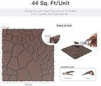 Interlocking Deck Tiles Outdoor Waterproof 44 Pack, Plastic Snap Together Patio - Image 2
