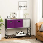 Black Foldable Storage Cubes Bins, Fabric Storage Box Cubes Organizer Baskets - Image 4