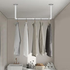 Industrial Iron Pipe Clothes Hanging Bar DIY Wall-Mounted Garment Rack Heavy - Image 4