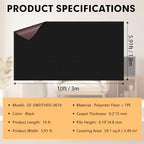 Grefinity Marine Carpet, 6 FT x 10 FT Black Indoor Outdoor Carpet - Image 2
