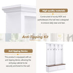 4-in-1 Hall Tree with Storage Bench Shoe Organizer/ Shelves - Image 5