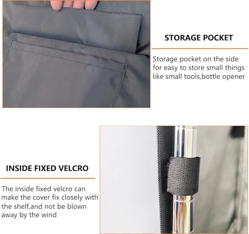 Waterproof Shelf Cover, 600D Heavy Duty Dustproof Storage Wire Rack Covers - Image 7
