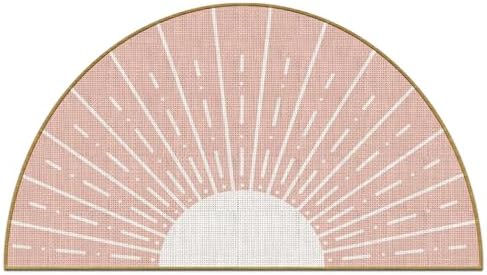 Mingnei Pink Boho Linen Doormat by mingnei