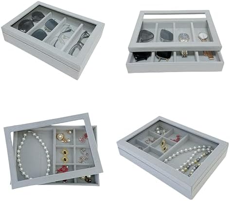See-Through Cover for Grey Velvet Stackable Organizer Premium Quality Stackable - Image 6