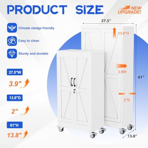 GAIOUS 61" Tall Metal Storage Cabinet - Image 2