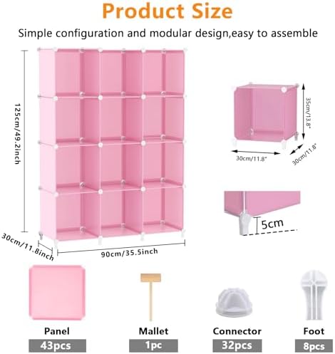 AWTATOS 12 Cube Storage Organizer, Closet Organizers Storage Shelves - Image 3
