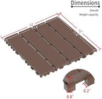Plastic Interlocking Deck Tiles, 44 Packs Deck Tile Outdoor Waterproof All - Image 3