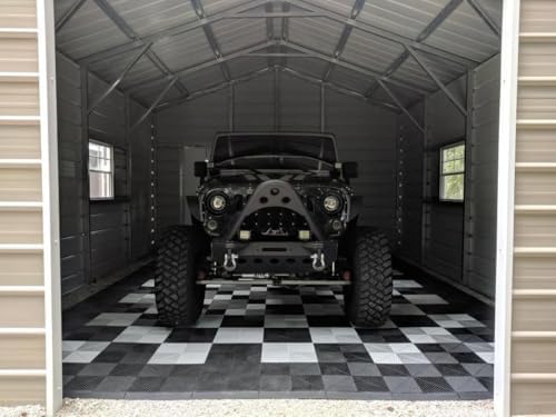 Swisstrax Ribtrax PRO Garage Floor Tiles, Pearl Silver - Image 6