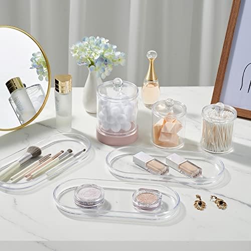 SheeChung Acrylic Vanity Tray, 2 Pack, 9.65 in x 4.5 in x 0.79 in, Catchall Tray - Image 5