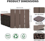 LIVING GREEN 11 PCS Interlocking Deck Tiles, All-Weather & Waterproof Composite - Image 2