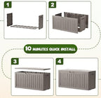 140 Gallon Outdoor Storage Box, Deck Box Waterproof, Toy Storage Bin - Image 7