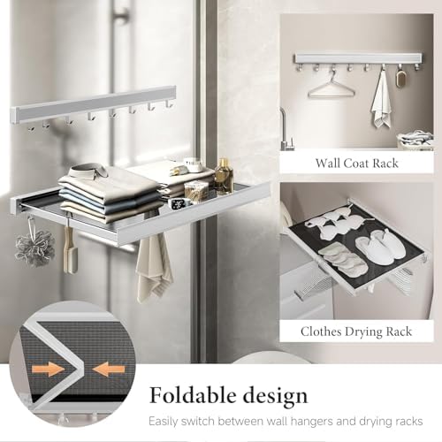 LETINE Wall Mounted Drying Rack: Retractable Indoor Clothes Drying Rack – - Image 3