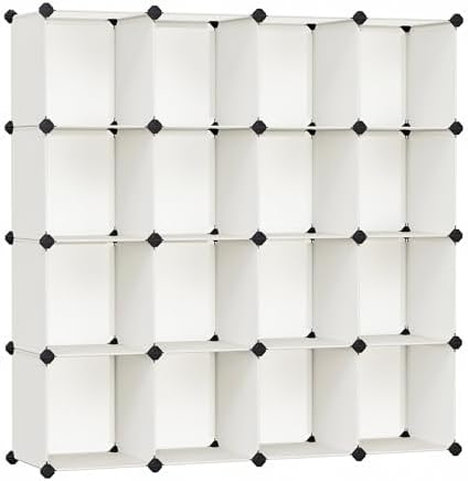 SONGMICS 16 Cube Storage Organizer，Plastic stackable cube shelf by SONGMICSbySONGMICSHOME