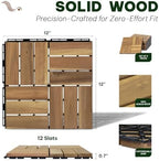 Acacia Interlocking Deck Tiles, 12 Slats - Image 2