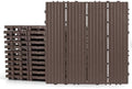 Plastic Interlocking Deck Tiles 12 Pack, 12in Waterproof Patio Flooring by FHWTY
