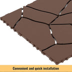 44 Pack Interlocking Deck Tiles, 12x12 Inch Modern Plastic Outdoor Flooring - Image 5