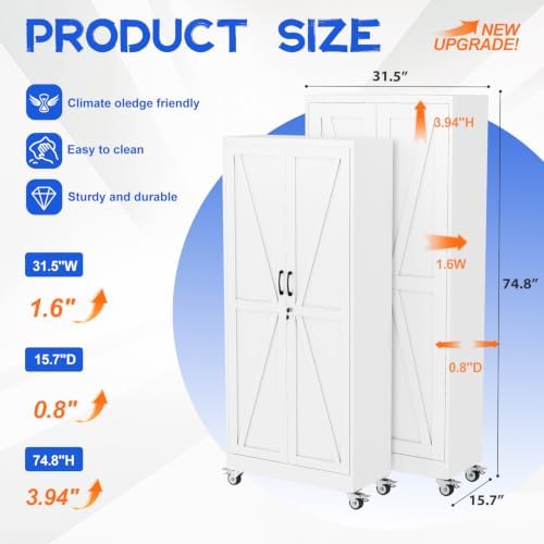 GAIOUS 74.8" Tall Metal Storage Cabinet - Image 2