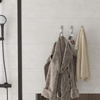 IBosins 20PCS Coat Hooks Wall Mounted Silvery Single Prong Robe Hook - Image 6