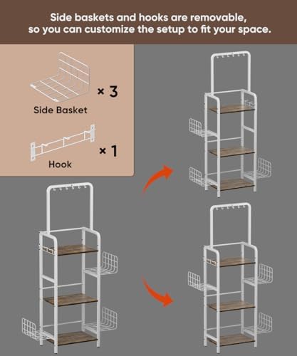 3-Tier Tall Purse Organizer Rack Stand, Bag Storage Holder - Image 4