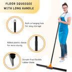 Floor Squeegee Broom, 56’’ Long Handle Water Wiper - Image 4