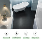 12" x 12" Gray Interlocking Deck Tiles, Anti-Slip Pebble Stone Pattern - Image 3