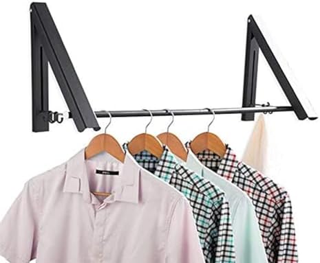 Laundry Drying Rack, Wall Mounted Retractable Clothes Hanger, Aluminium Home by ANBOO