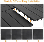 Neoaider 27PCS Plastic Interlocking Decking Tiles 12" x 12", Dark Grey - Image 5