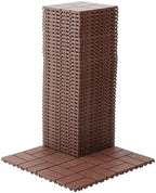 Plastic Interlocking Deck Tiles 12"x12" Waterproof Outdoor Patio Flooring PP - Image 7