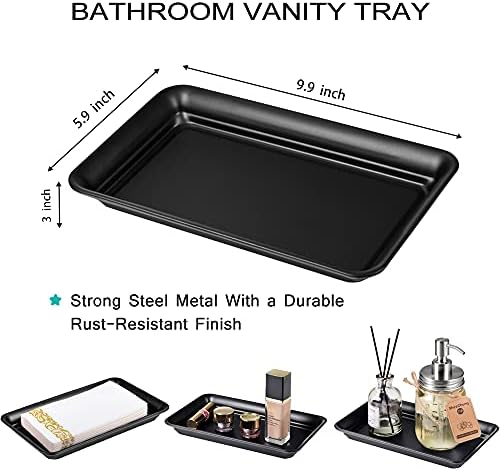 SheeChung Metal Vanity Tray, Bathroom Counter Storage Tray - Image 4