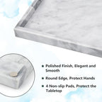 Real Natural Marble Tray for Bathroom, Kitchen Counter & Desktop - Image 3