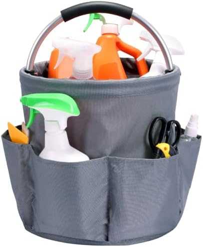 17L Cleaning Caddy with Handle Foldable 6 Pockets by weyleity