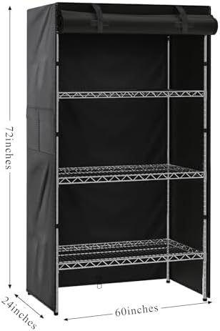 Waterproof Shelf Cover Wire Shelf Cover Heavy Duty Dustproof Storage Wire Rack - Image 2