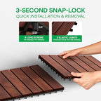 IDZO Interlocking Acacia Deck Tiles 9.6 SQFT - Image 6