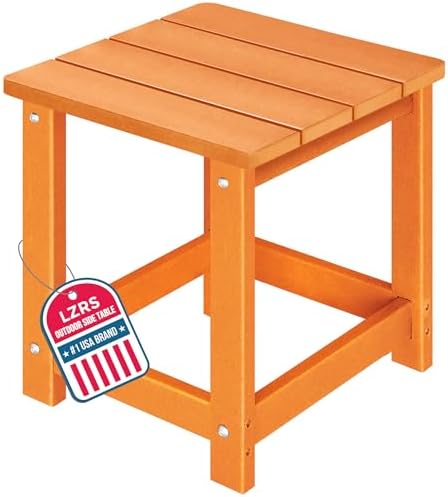 LZRS Patio Side Table, Heavy Duty HDPE Outdoor End Table by LZRSPET