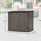 Suncast 34 Cu Ft Horizontal Storage Shed, Stoney Black - Image 2