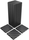 VANCASTLE Interlocking Deck Tiles 36 Pack Dark Grey 12"x12" Patio Pavers by VANCASTLE