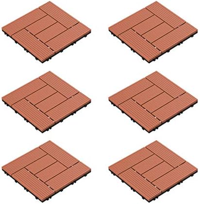 Pure Garden 50-LG1190 Patio and Deck Tiles – Interlocking Criss-Cross Pattern by PureGarden