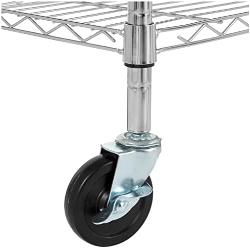 Amazon Basics 5-Shelf Adjustable, Heavy Duty Storage Shelving Unit on 4" Wheel - Image 3