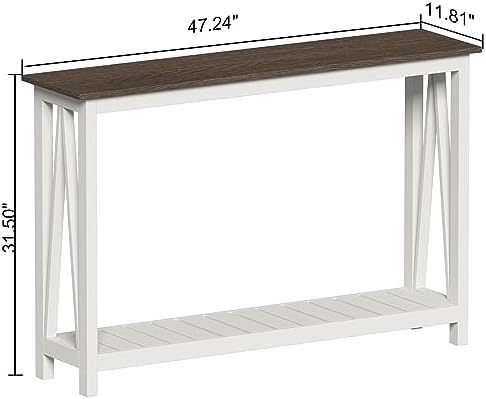 ChooChoo Farmhouse Console Table, Narrow Sofa Table - Image 2